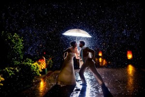 casamento com chuva